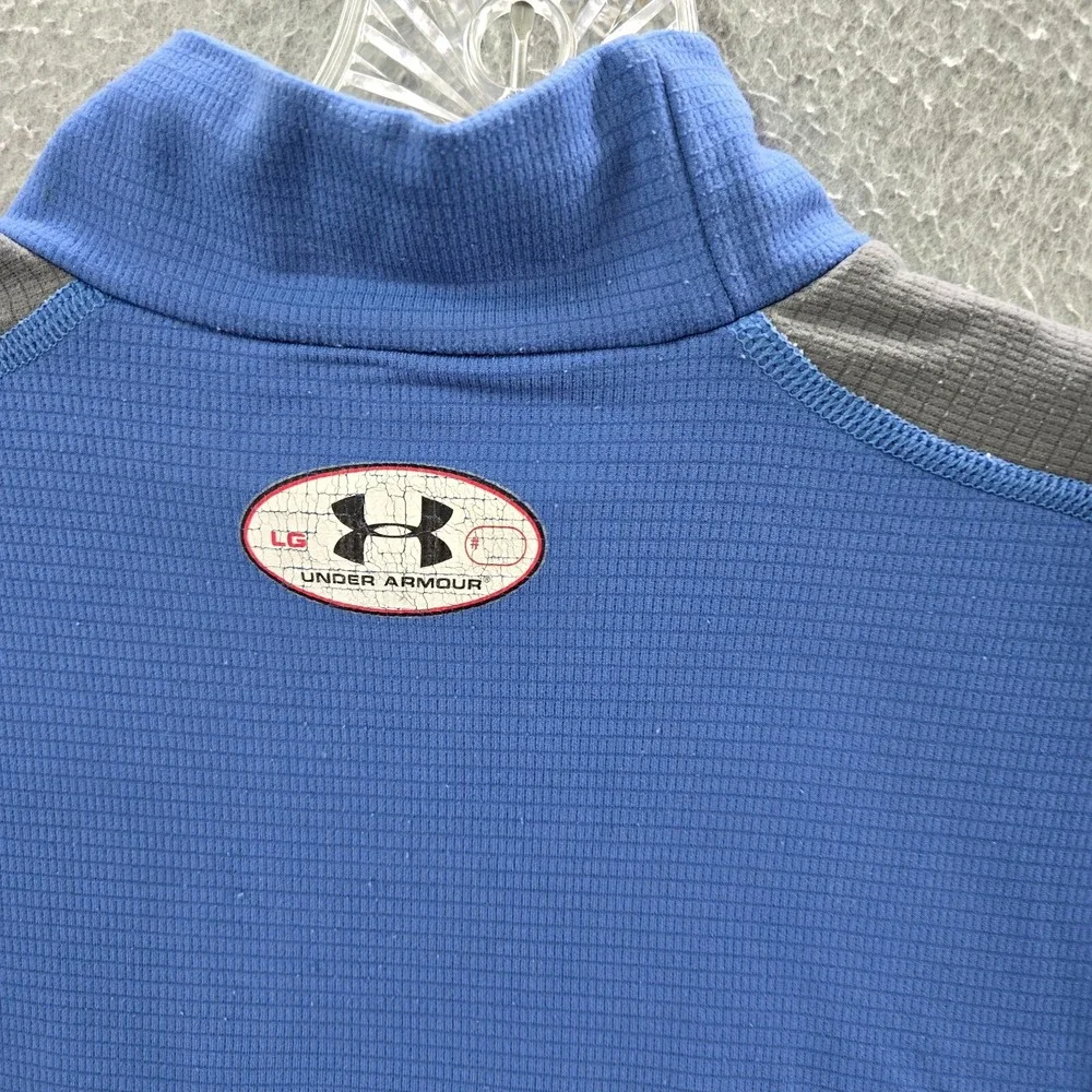 Under Armour Boys‎ Activewear Shirt Large Blue Logo Pullover